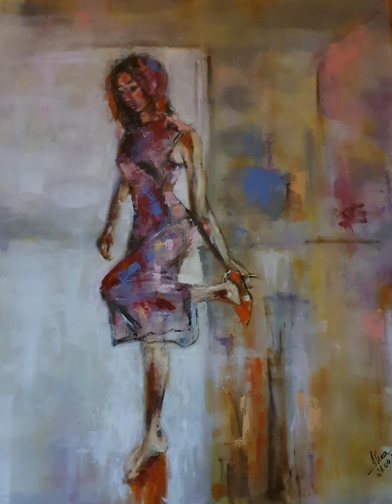 ArteDiAlina.com painting: Red shoe